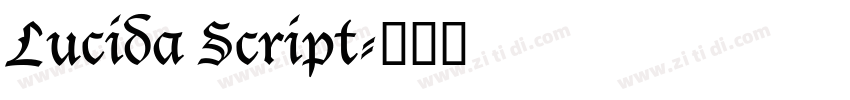Lucida Script字体转换